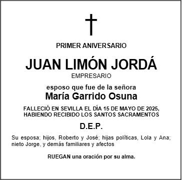 Ejemplo de esquela de aniversario general